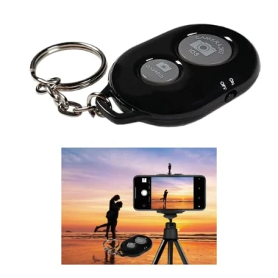 Image de Télécommande Bluetooth sans fil pour smartphone et trépied prendre des photos selfies Compatible avec Apple iOS Android, iPhone, iPad, Samsung autres téléphones portables