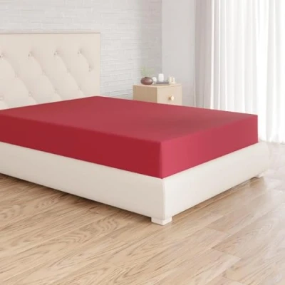 Image de Amazon Basics Drap Housse, 140 x 200 30 cm, en Polyester Microfibre pour Matelas Épais jusqu&#039;à Bordeaux