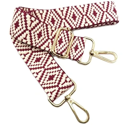 Image de Bandouliere de Rechange Reglable Fuchsia, Sangle Sac a Main Remplacement, Universelles mit Boucle Dore pour Femme à Main, Bandoulière Accessoires, 07