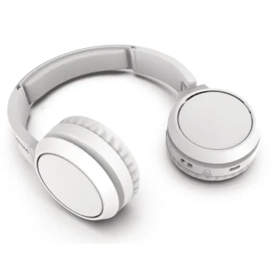 Image de Philips Audio Casque sans Fil Supra Auxral H4205Wt/00, Équipés d’Une Touche Bass Boost (Bluetooth, 29 Heures d’Écoute, Fonction de Chargement Rapide, Isolation des Bruits),Blanc Mat