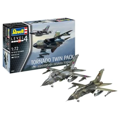 Image de Revell 03801 Tornado 50th Anniversary Twinpack Kit de maquette en plastique non construit/non peint échelle 1:72