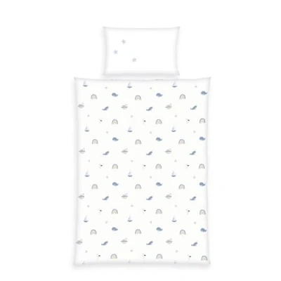 Image de Herding Parure de Lit Babybest, Océan, Taie d&#039;Oreiller env. 40 x 60 cm, Housse Couette 100 135 Avec Boutons et Rabat, 100% Coton, Flanelle