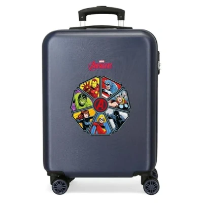 Image de Disney Valise Rigide pour Enfant avec Fermeture à Combinaison latérale 4 Roues Bagage Main fabriquée en ABS, Un matériau et léger., Bleu (Power Blue), Cabine