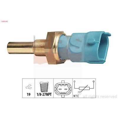 Image de EPS 1.830.263 Sonde De Température Liquide Refroidissement Made in Italy OE Equivalent OPEL: Astra G CC, Berline, Caravan