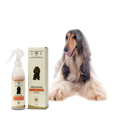 Image de Démêlant Naturel Spray pour Chiens, 250 ML Aide à Démêler Les Nœuds et Faire Briller Poils avec Ingrédients huiles végétaux Convient Tous Types de Pelage, Linea 101