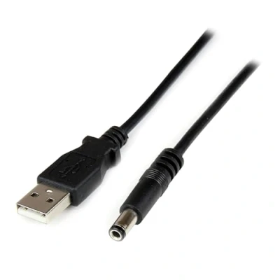Image de StarTech.com Câble d&#039;alimentation USB vers connecteur annulaire de type N Cordon CC 5,5 mm 5 V 1 m (USB2TYPEN1M)