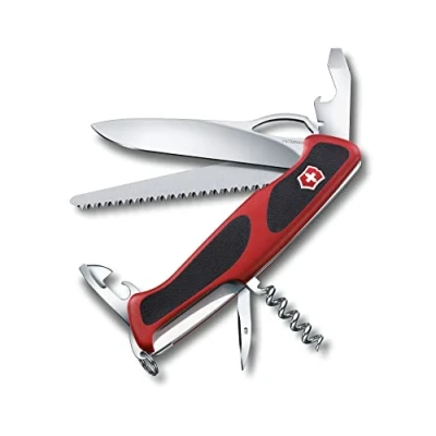 Image de Victorinox, Ranger 79 M Grip, Couteau de Poche Suisse, Multifonction, Léger, 12 Fonctions, Grande lame, Ouvre boîtes, Tournevis 3 mm, Blocable, Lame à une main