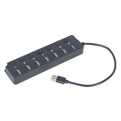 Image de Gembird UHB U3P1U2P6P 01 hub &amp; concentrateur USB 3.2 Gen 2 (3.1 2) Type A 5000 Mbit/s Noir Neuf