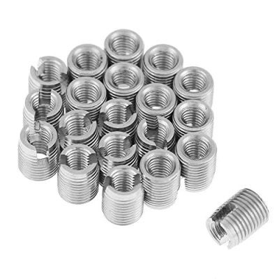 Image de 20pcs en acier inoxydable SUS303 Inserts filetés à vis fendue M3 M4 M8 (Taille : 20pieces)