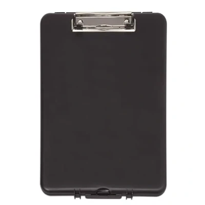 Image de MAUL Porte Bloc avec Compartiment de Rangement, Formulaires, A4, Format Portrait, Matière Plastique Résistante aux Chocs, Noir