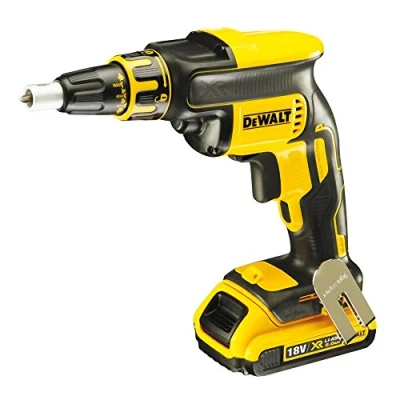 Image de DEWALT Visseuse Plaques de Plâtre Brushless 18V XR 2Ah Li Ion DCF620D2 QW Tournevis Électrique sans Fil avec 2 Batteries et Chargeur Vitesse à Vide 0 4400tr/min 435W