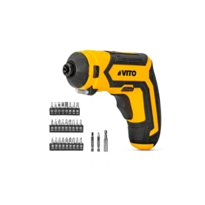 Image de Mini Visseuse 4V Outil Multifonctions Articulé Batterie Lithium 1.5 Ah Rechargeable 40 accessoires VITO