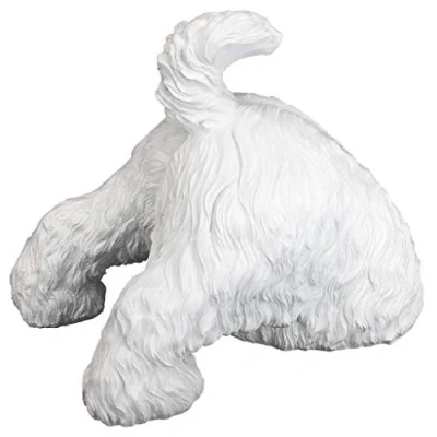 Image de Design Toscano QL6521 Creusant Highland Terrier Statue Chien Multicolore 20,5 x 30,5 25,5 cm