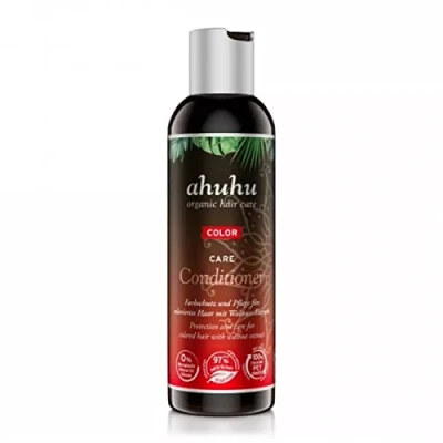Image de ahuhu COLOR CARE Après shampoing pour cheveux colorés (200 ml) à la grenade &amp; aux extraits de noix et litchi, préserve durablement couleur, brillance éclat ravivés