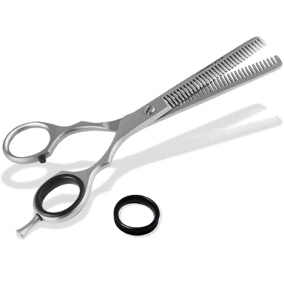Image de Ciseaux de coiffeur à effiler en acier inoxydable avec lame tranchante pour une coupe cheveux parfaite 15,24 cm