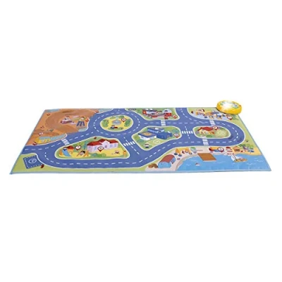 Image de Chicco Tapis de Jeu City Mini Turb Team Grand pour Enfants 110 x 60 cm, avec Lumières et Sons, la Chambre, 2 Modes Véhicule Inclus Jouet à 6 Ans