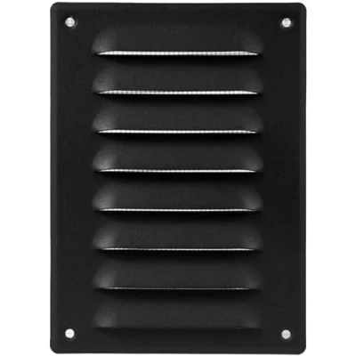 Image de 14 x 19 cm (dimensions extérieures) Grille d&#039;aération anthracite Grilles de retour d&#039;air qualité pour plafond et mur latéral Système CVC avec écran protection (140 190 mm)