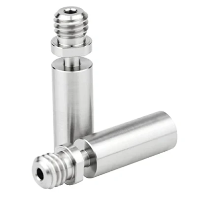 Image de Lot de 2 tubes thermiques en titane pour imprimante 3D Creality CR10, S4 S5, CR10S, Ender3 V2, Ender 3 Pro, CS3 Hotend (version TC4 All Metal)