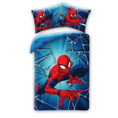 Image de Spiderman RAGNATELA Parure de lit une housse couette 140 x 200 cm et taie d&#039;oreiller 70 90 100 % coton Multicolore