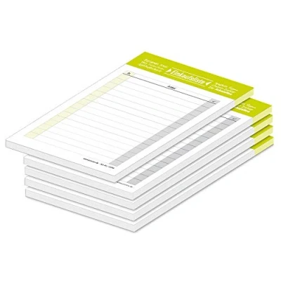 Image de PRICARO Lot de 5 listes courses aimantées Vert citron Format A6 25 feuilles