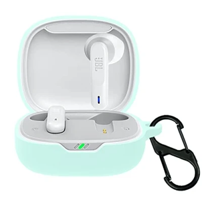 Image de GIOPUEY Étuis Compatible avec JBL Wave Flex, Coque Silicone, Poids léger, Antichoc, Portable Vert