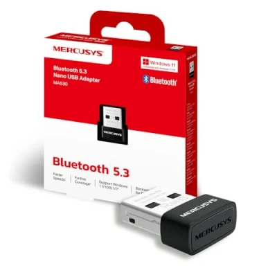 Image de MERCUSYS MA530 TP Link Adaptateur Bluetooth 5.3, Dongle Clé pour PC, Casque, Souris, Manette, Clavier, Imprimantes, Smartphone, Tablette, Compatible avec Windows 11/10/8.1/7