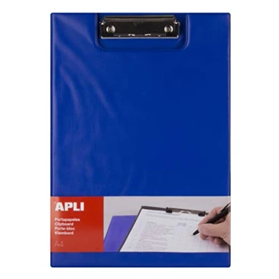 Image de Apli 17205 Porte blocs avec rabat bleu A4