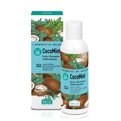 Image de Helan, I Sorbetti CocoMint Crème hydratante pour le corps Fluide peaux sèches, femmes et hommes à la menthe, vitamine C, Lait parfumé E, 150 ml