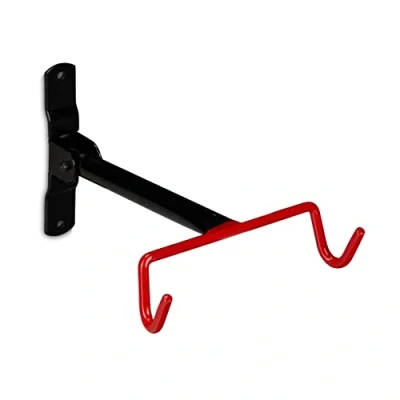 Image de Relaxdays Support Mural, Pliable, Garage et Cave, capacité 20 kg,HlP 20x25x36cm, Porte vélos, Noir Rouge Adulte Unisexe, 1 élément