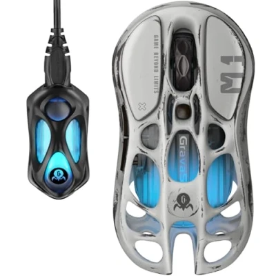 Image de GravaStar Mercury M1 Pro Souris Gaming, 26,000 DPI, 78g de Conception Légère Creuse, 5 Boutons Programmables, Modes RVB Dynamiques LightSync