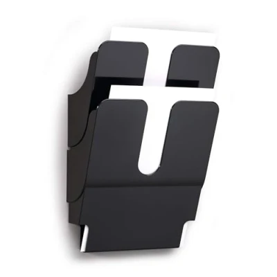 Image de Durable 1709008060 Jeu de Distributeurs Brochures Flexiplus 2 A4, 1 Jeu, Noir