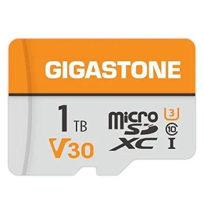Image de GIGASTONE Carte Mémoire 1 to, 4K Video Pro Série, Vitesse jusqu&#039;à 140/100 Mo/s, pour GoPro, DJI, Drone, Insta360, Caméra de Surveillance, Vidéo V30 U3 C10 MicroSDXC avec Adaptateur SD
