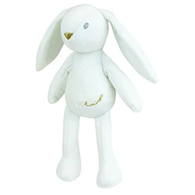 Image de JEMINI LUMINOU Peluche Lumineuse Naturelle Fonctionne sans Pile+/ 20 CM Lapin Blanc