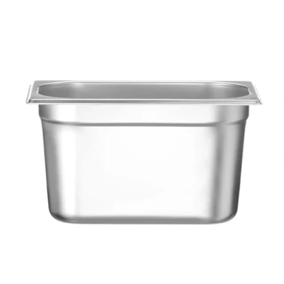 Image de HENDI Bac Gastronorme, GN 1/4, résistance thermique 40 C à 300 C, utilisable dans des fours convection, réfrigérateurs, bain maries, chafing dishes, 4L, 265x162(H)150mm, inox