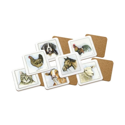 Image de Hofman Sous verres de la ferme 7 pièces One Size Couleur Moins