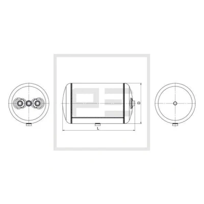 Image de PETERS ENNEPETAL 016.377 80A Réservoir d&#039;air, système d&#039;air comprimé MERCEDES BENZ: ATEGO, ACTROS