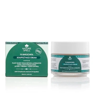 Image de Nature Spell Crème au Rétinol, 100ml, Réduit l&#039;Apparence des Ridules, Anti Rides Pour le Visage, Tous Types de Peau, Fabriquée Royaume Uni