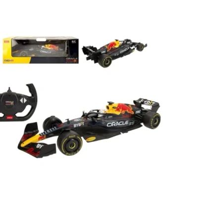 Image de ColorBaby 41286 Rastar Voiture télécommandée F1 Oracle Red Bull Racing RB18, licence officielle, échelle 1:12, Formule 1, véhicule radiocommandé, fréquence 2,4 GHz, 6 directions, jouets radiocommandés