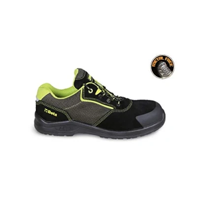 Image de Beta 7223PEK 41 Chaussure basse en croûte de velours avec inserts maille à ventilation élevée et couvre embout anti abrasion