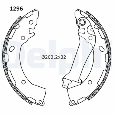 Image de DELPHI LS2180 Mâchoires De Frein 203 32