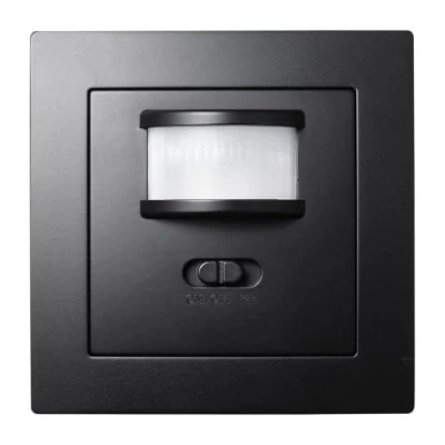Image de Détecteur de mouvement IR, angle détection 160, charge maximale 500 W, compatible LED, technologie 3 fils, noir mat