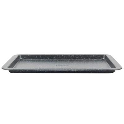 Image de Salter BW07033EU7 Megastone Plaque à Pâtisserie Antiadhésif, 37cm, pour Cuisson Rectangulaire, fort Plat Four en Acier au Carbone, Sans PFOA, Passe jusqu&#039;à 220C/Thermostat 7, Gris