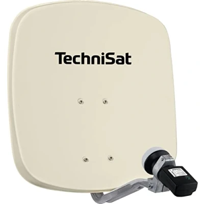 Image de TechniSat DIGIDISH 45 Antenna parabolica per 1 partecipante (Piccola di cm Set Completo Con supporto a Muro e cercatore satelliti V/H LNB) Beige