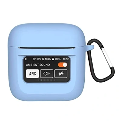 Image de GIOPUEY Étuis Compatible avec JBL Tour Pro 2, Coque Silicone, Poids léger, Antichoc, Portable Blue