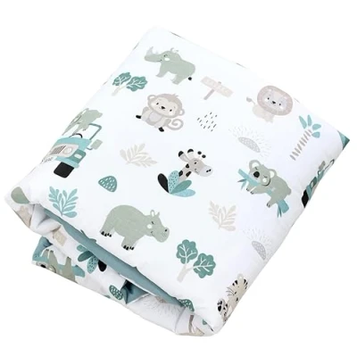 Image de TupTam Tapis de jeu pour Bébé Enfants d&#039;éveil 120 x cm Rembourré XXL Chambre Bébé, Environ cm/Vert Zoo