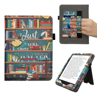 Image de kwmobile Étui pour liseuse électronique Compatible avec Amazon Kindle Paperwhite (12. Gen 2024) / Colorsoft Housse Protection Multicolore