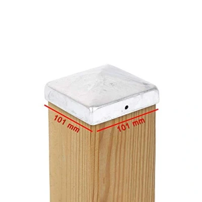 Image de Lot de 5 capuchons poteau Pyramide 101 x mm en acier galvanisé
