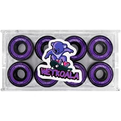 Image de WETKOALA ABEC 9 Roulements à billes Premium (8 pièces) pour skateboards, rollers, longboards, waveboards, patins roulettes, etc. Taille unique 608 ZZ