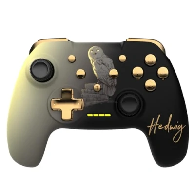 Image de Freaks and Geeks Harry Potter Manette Sans Fil pour Nintendo Switch Modèle Hedwige Noire Câble 1M