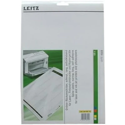 Image de Leitz Étiquettes Imprimables PC pour Classeurs à Levier Couverture Papier, Large, Long, Jaune, 61,5 x 285 mm, 16870015, Lot de 75